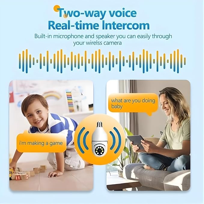 Smart 360° Light Bulb Security Camera