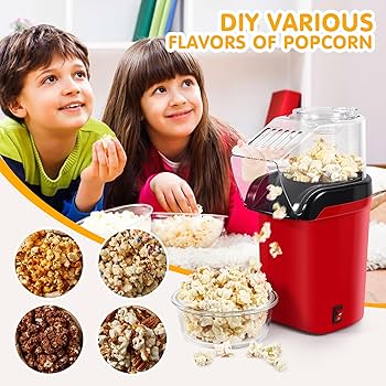 Popcorn Machine Hot air Pop Popper Maker Small Tabletop Home Party Snack