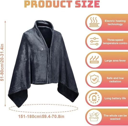 USB Heated Shawl Blanket
