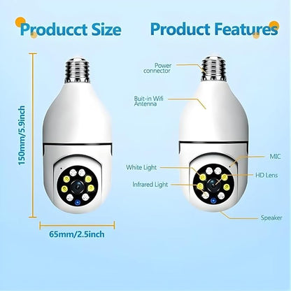 Smart 360° Light Bulb Security Camera