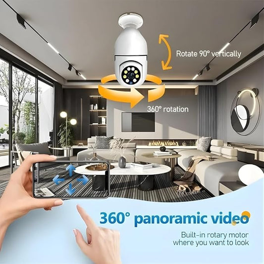 Smart 360° Light Bulb Security Camera