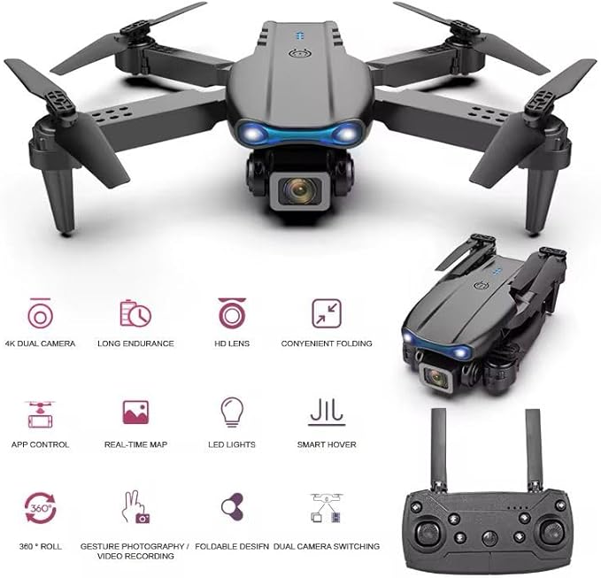E88 Foldable Drone with 8K HD Dual Camera